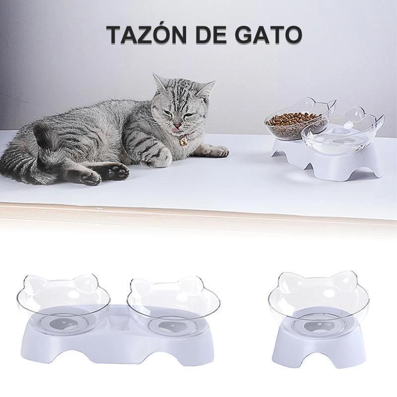 Tazón de alimentación para gatos (individual / doble)