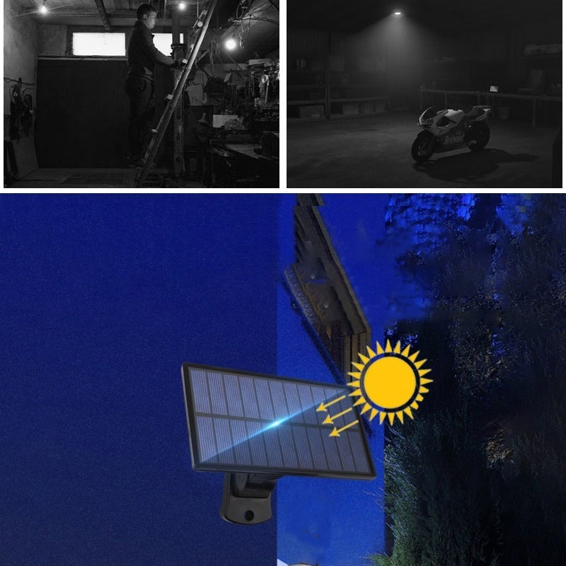 Luz de pared solar LED triple