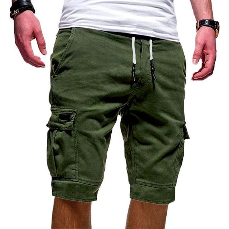 Pantalones de la Moda Cortos sueltos de Gran Bolsillo