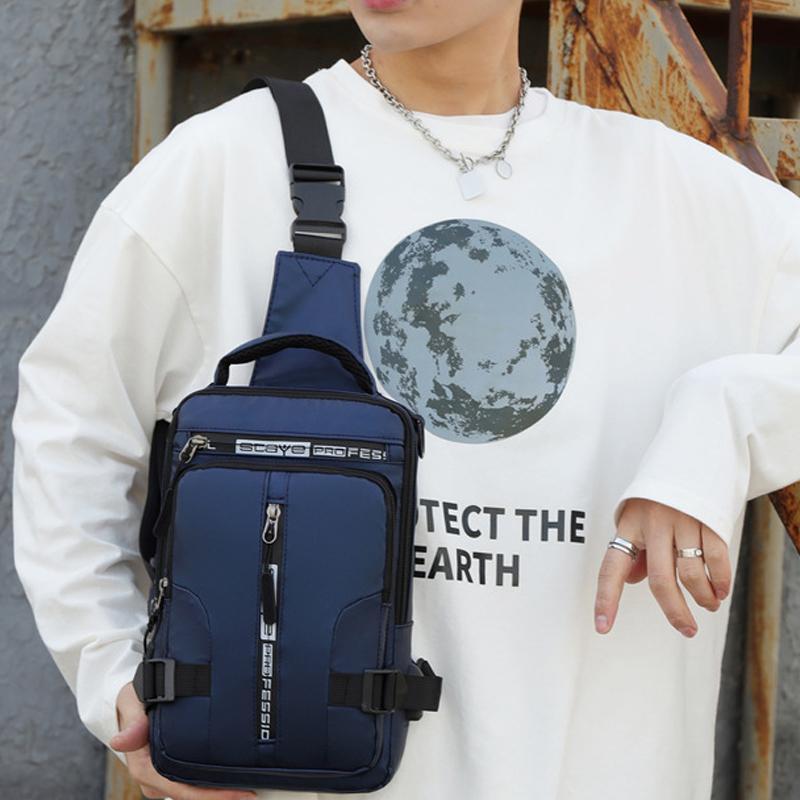 Bolsa de hombro multiusos con puerto de carga