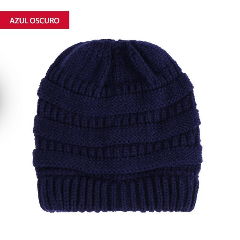 Gorro de cola de caballo de punto suave