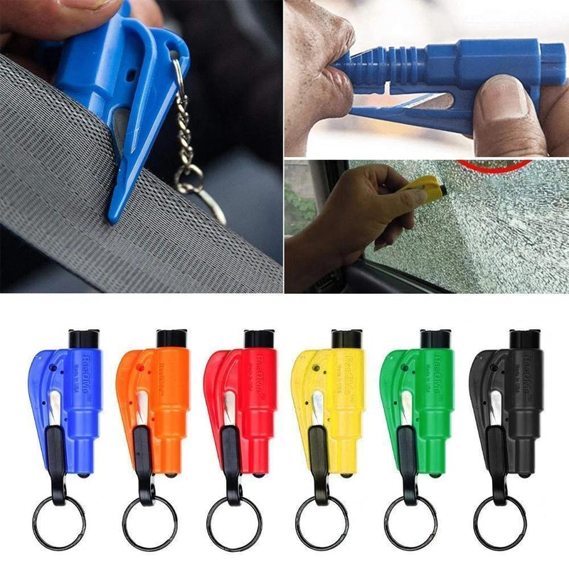 Llavero de seguridad para la vida del coche tres en uno