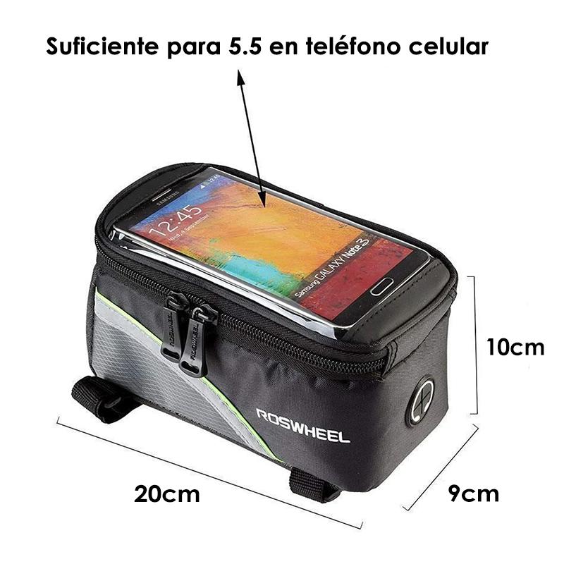 Bolsa de bicicleta con pantalla táctil