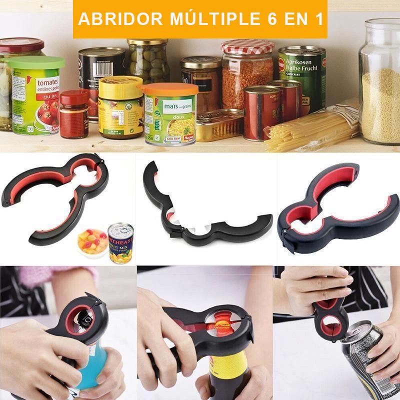 6 en 1 Abrebotellas multifuncional
