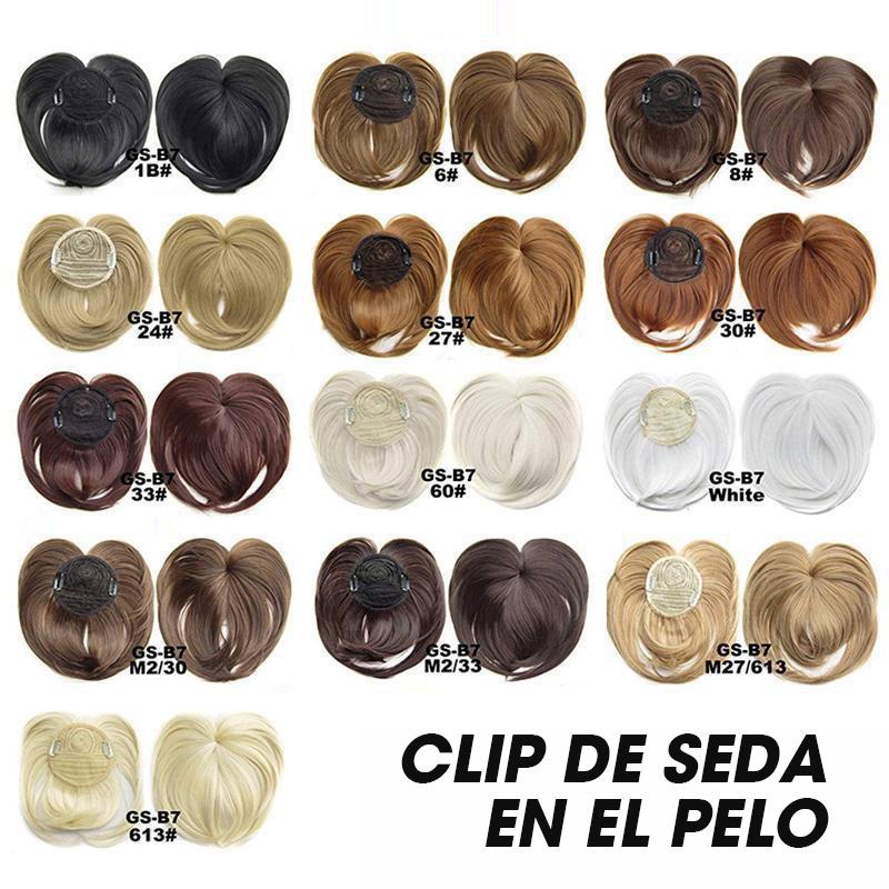 Topper para el cabello con clip sedoso