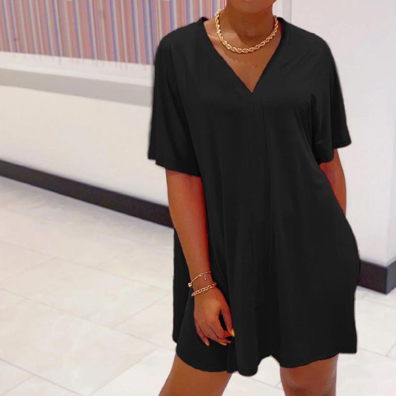 Top de manga murciélago con cuello en V+Pantalones cortos (Conjunto)