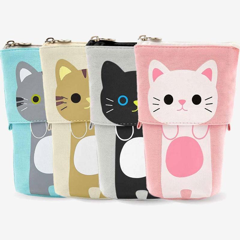 Estuche de lápices deslizante de gato