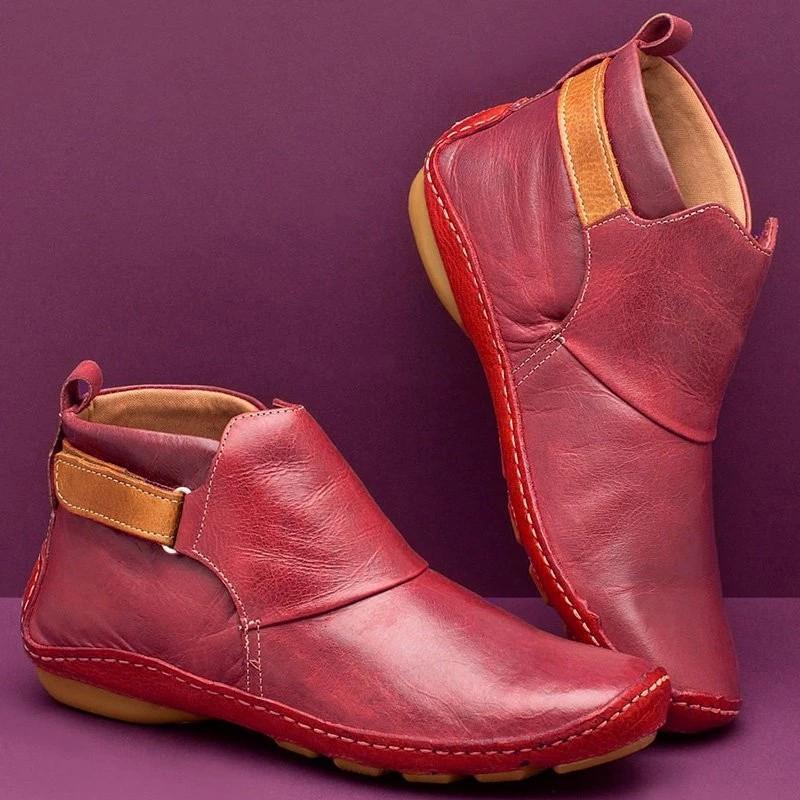 Botines casuales y cómodos de cuero suave