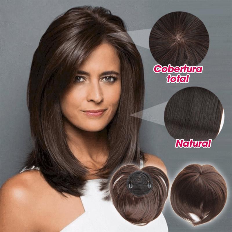 Topper para el cabello con clip sedoso
