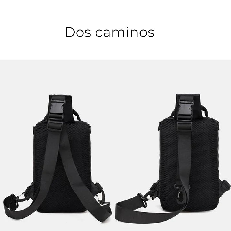 Bolsa de hombro multiusos con puerto de carga