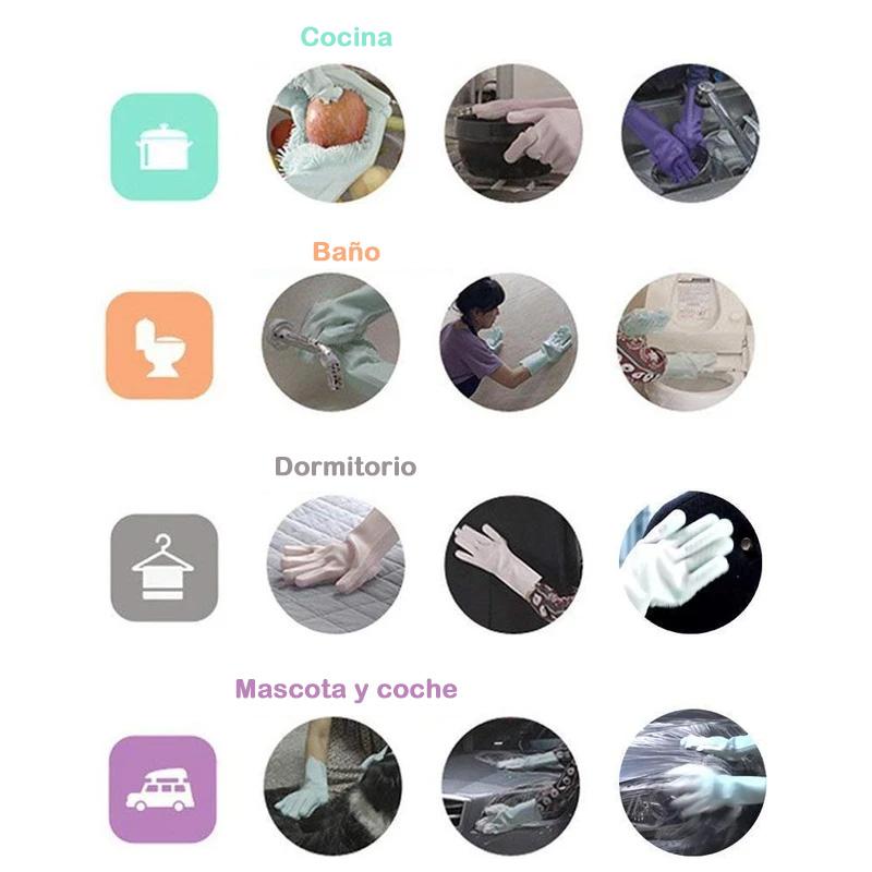 Guantes mágicos de lavado de silicona