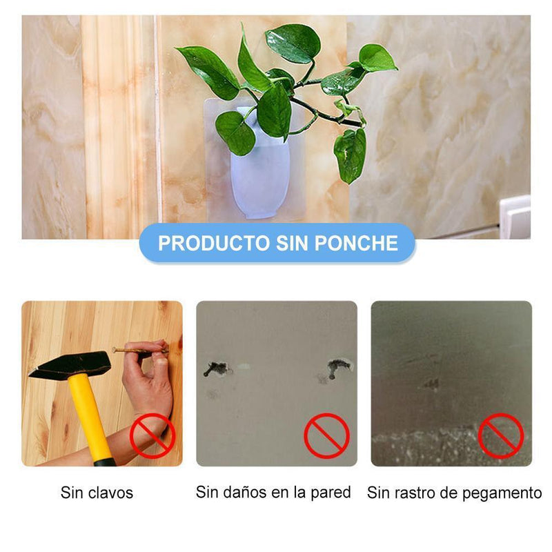 Jarrón adhesivo de silicona
