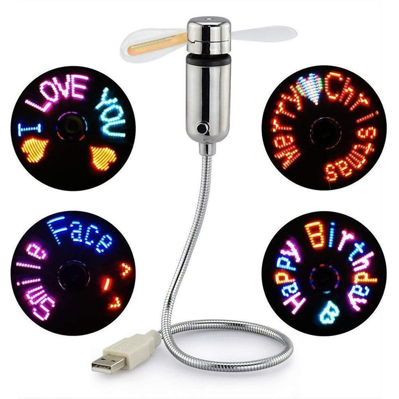 Ventilador USB, Ventilador LED programable para PC, portátil, Escritorio