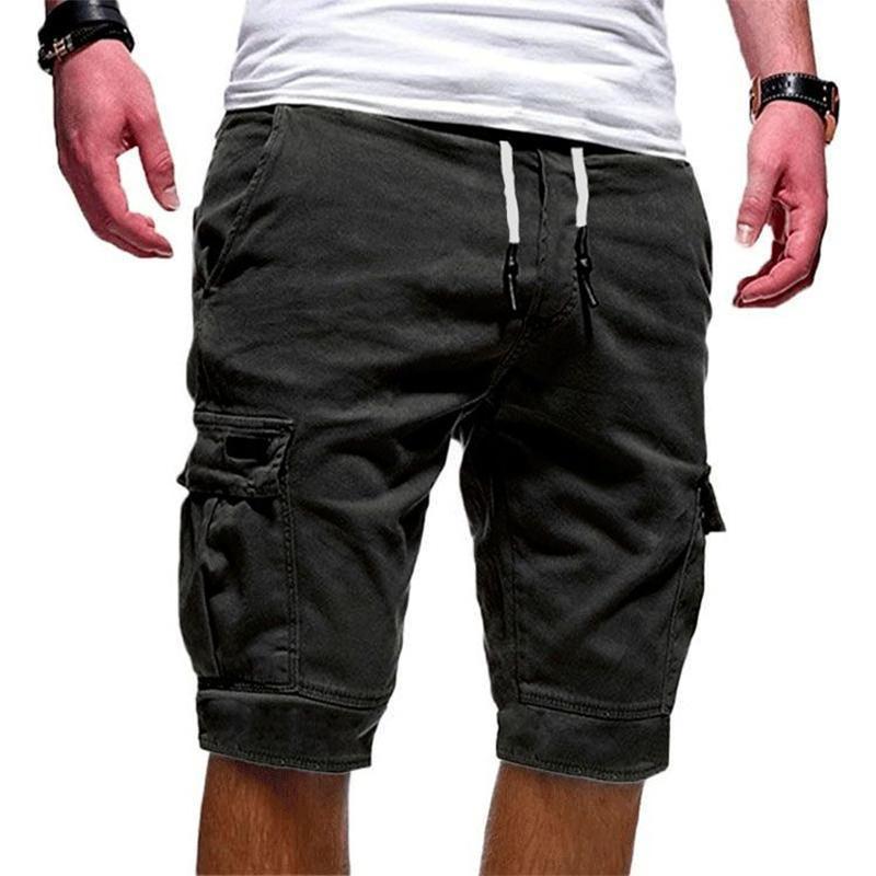 Pantalones de la Moda Cortos sueltos de Gran Bolsillo