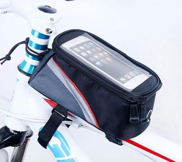 Bolsa de bicicleta con pantalla táctil
