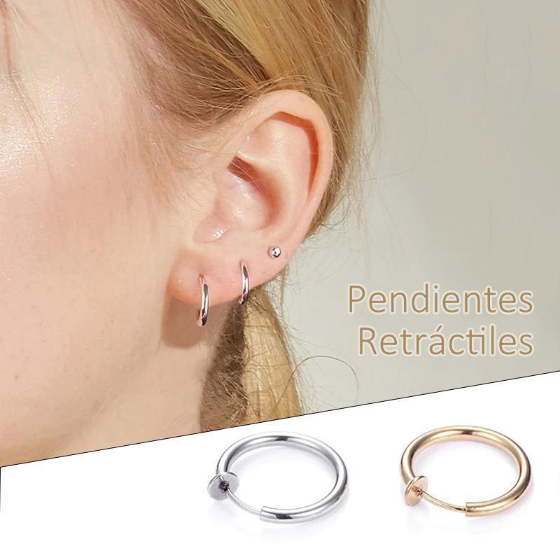 Pendientes retráctiles No es necesario perforar