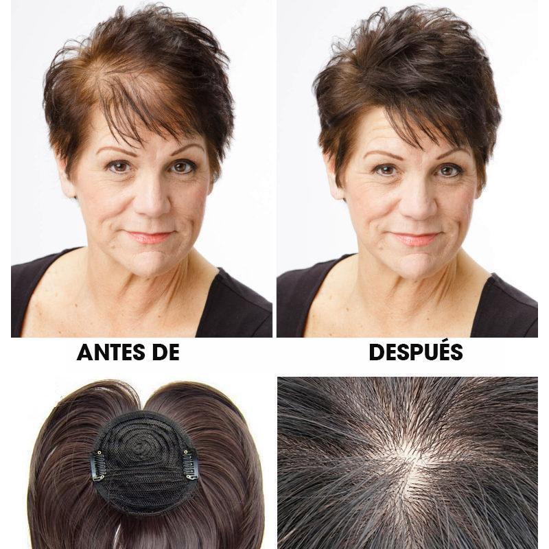 Topper para el cabello con clip sedoso