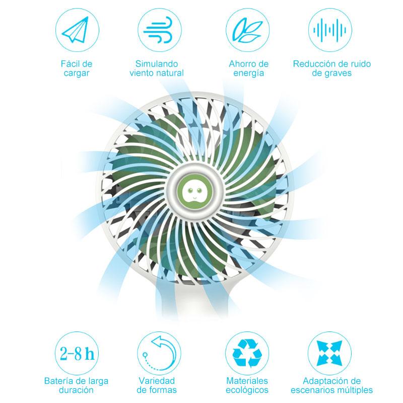 Mini ventilador portátil deformable