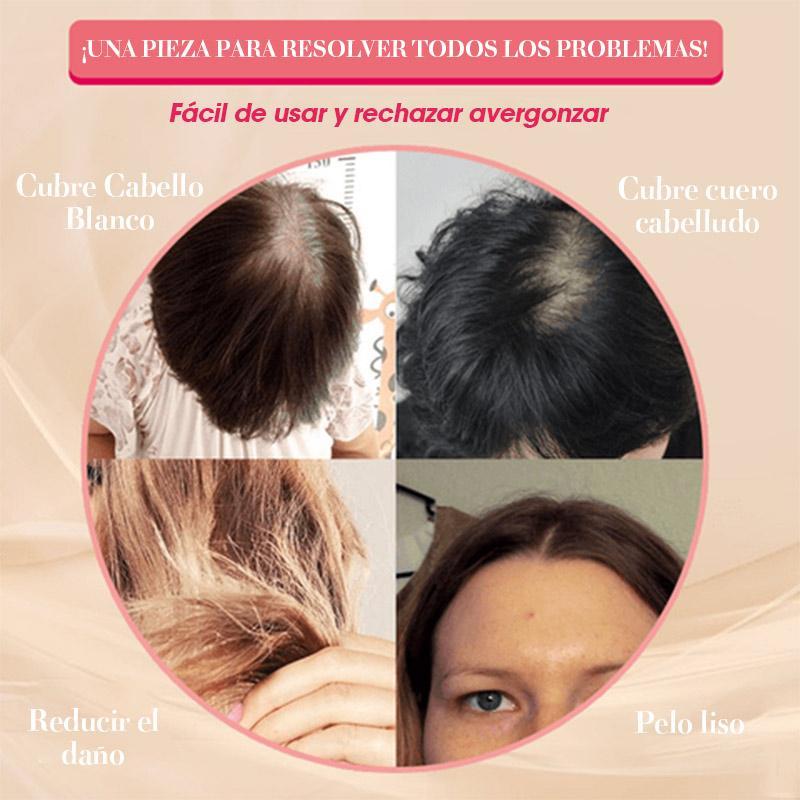 Topper para el cabello con clip sedoso