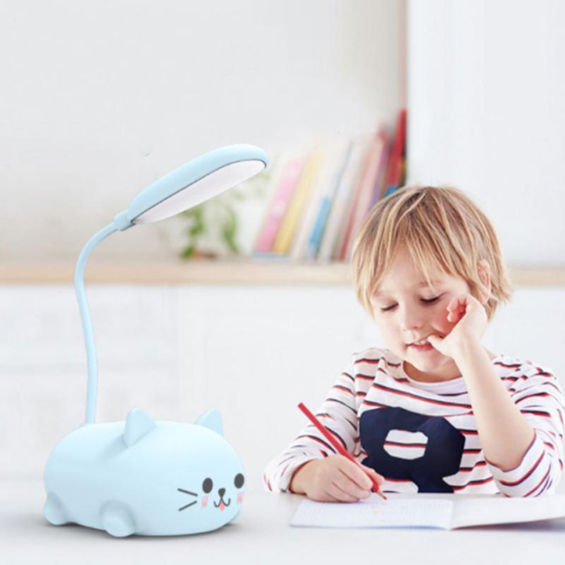 Lámpara de escritorio LED de gato de dibujos animados