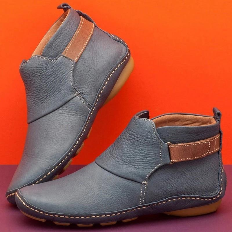Botines casuales y cómodos de cuero suave