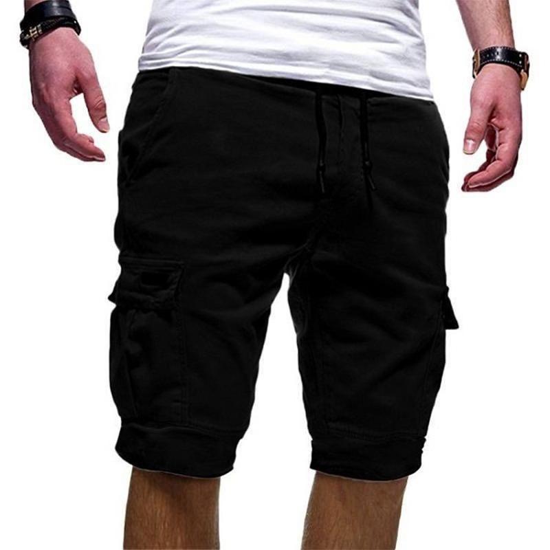 Pantalones de la Moda Cortos sueltos de Gran Bolsillo