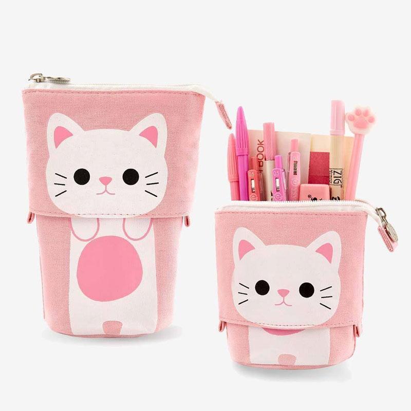Estuche de lápices deslizante de gato