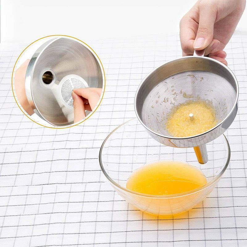 Embudo de aceite de cocina con filtro