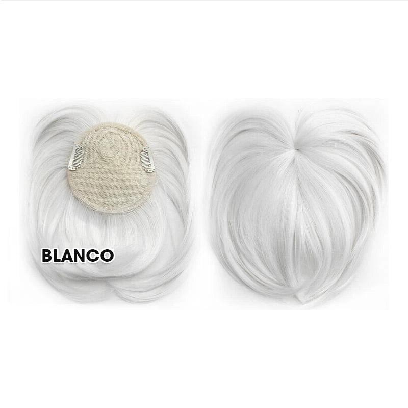 Topper para el cabello con clip sedoso