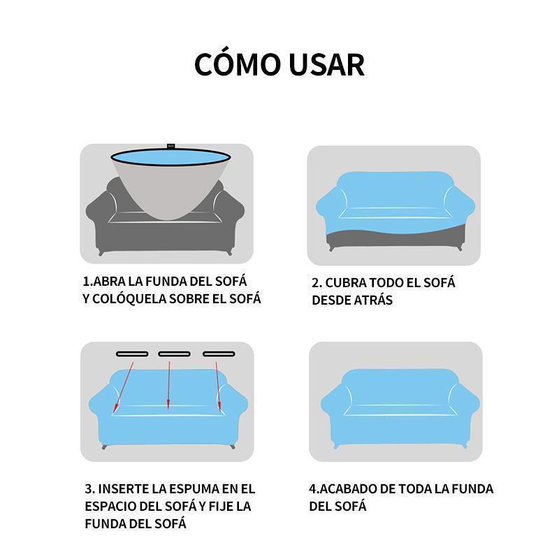 Funda Elástica Universal Impermeable Para Sofá 8 Colores