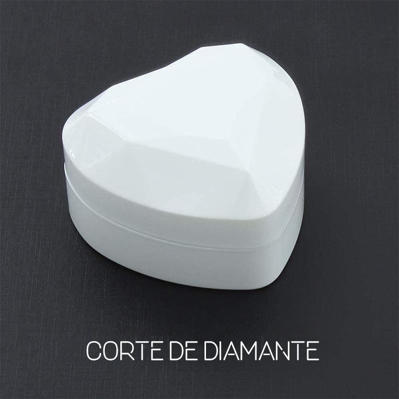 Anillo giratorio ajustable para mujer Caja de anillo en forma de corazón de copo de nieve con LED