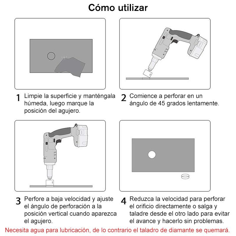 Juego de 15 brocas de taladro de diamante