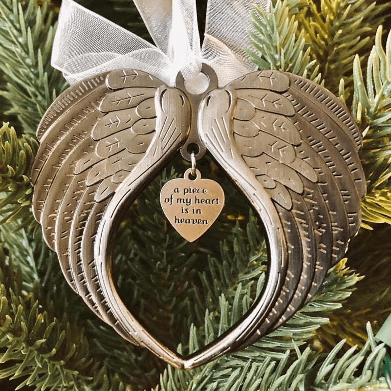 Alas de ángel y campana para decoración navideña
