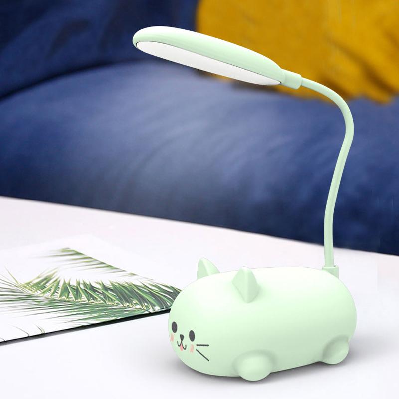 Lámpara de escritorio LED de gato de dibujos animados