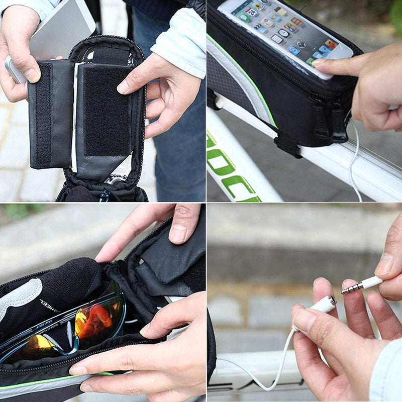 Bolsa de bicicleta con pantalla táctil