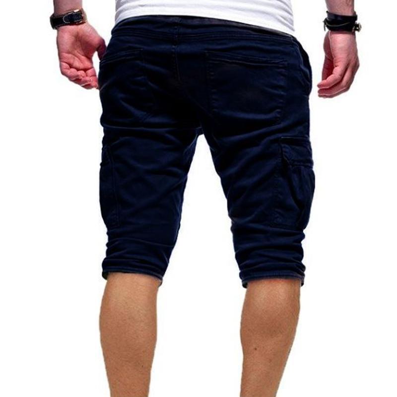 Pantalones de la Moda Cortos sueltos de Gran Bolsillo