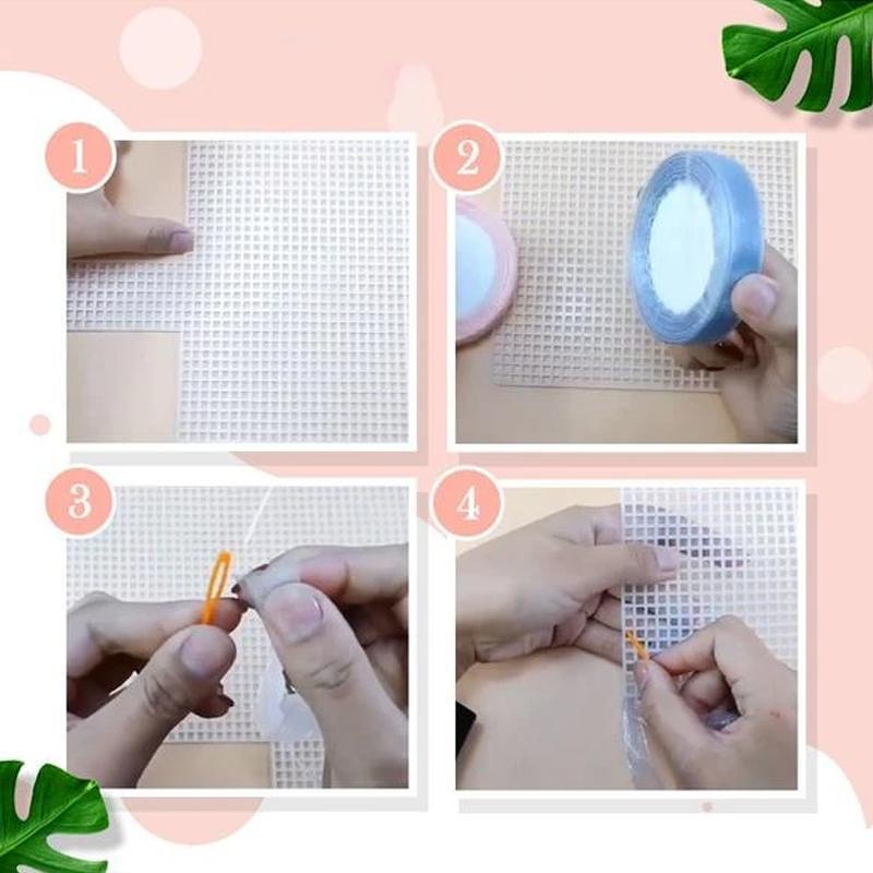 Kit de bricolaje bolso de cinta de gasa florido