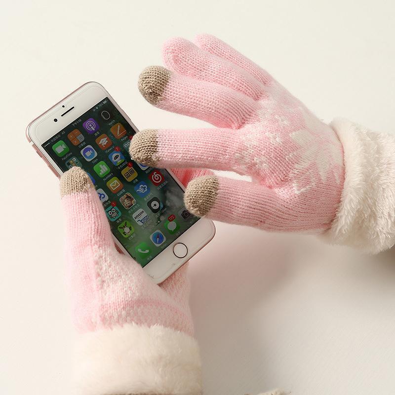 Guantes con pantalla táctil de lana extracaliente