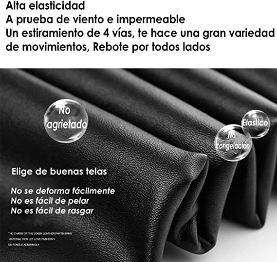 Legging de imitación de piel sintética elástica