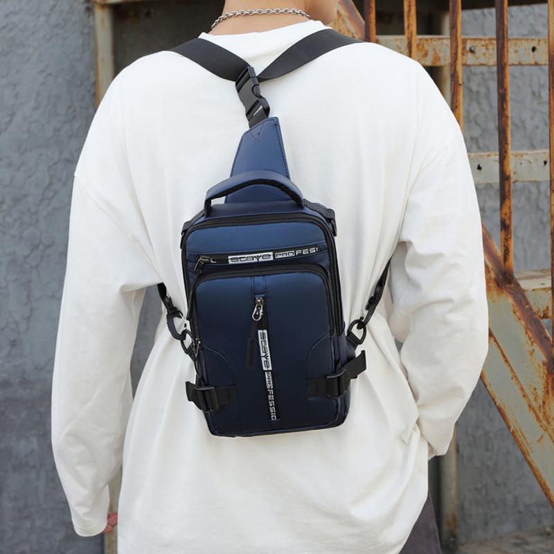 Bolsa de hombro multiusos con puerto de carga
