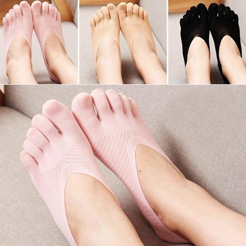Calcetines para mujeres Corte bajo de cinco dedos
