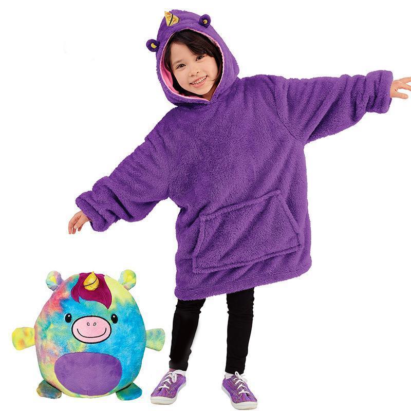 Sudadera con capucha con forma de mascotas extragrande, cómoda y cálida para niños