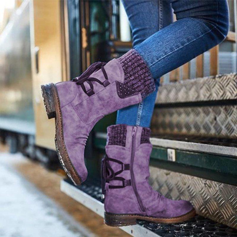Botas de invierno con cordones en la espalda