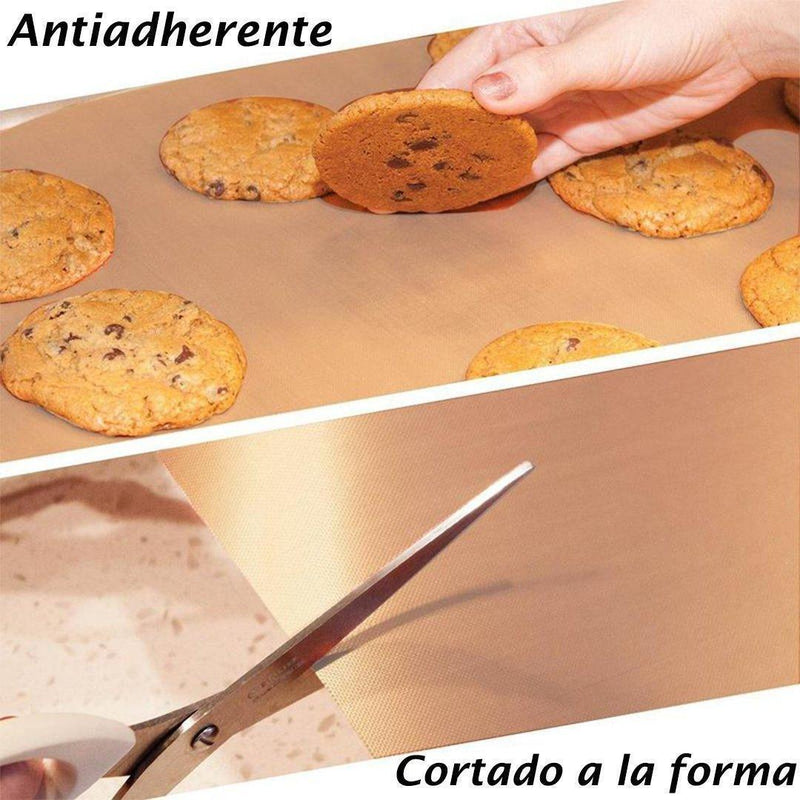 100% Antiadherente Alfombrilla para Barbacoa, 2 Unidades